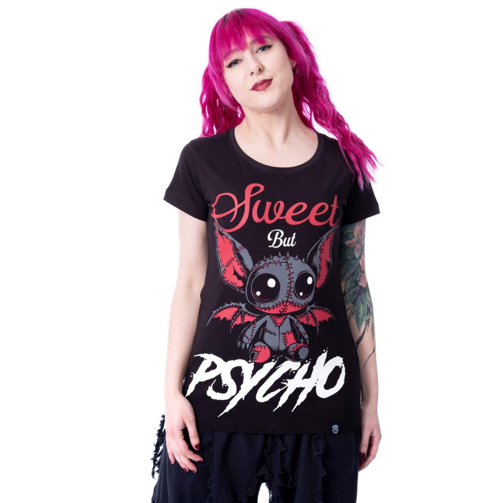 Cupcake Cult - Psycho Bat Ladies Tshirt - Black